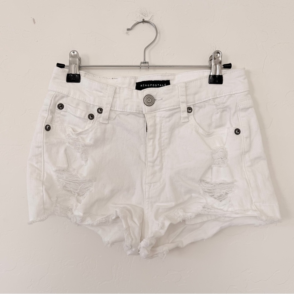 Aeropostale White Vintage Jean Shorts Size 0